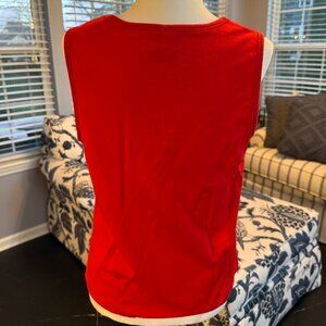 CAbi M Red Knotted Tank Top